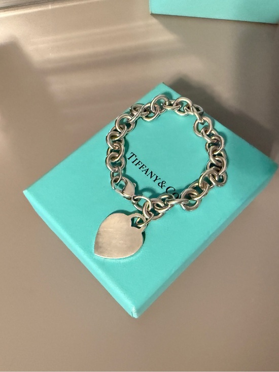Tiffany & Co. Jewelry - Tiffany & Co. Sterling Silver Heart Tag Link Bracelet – Original Box